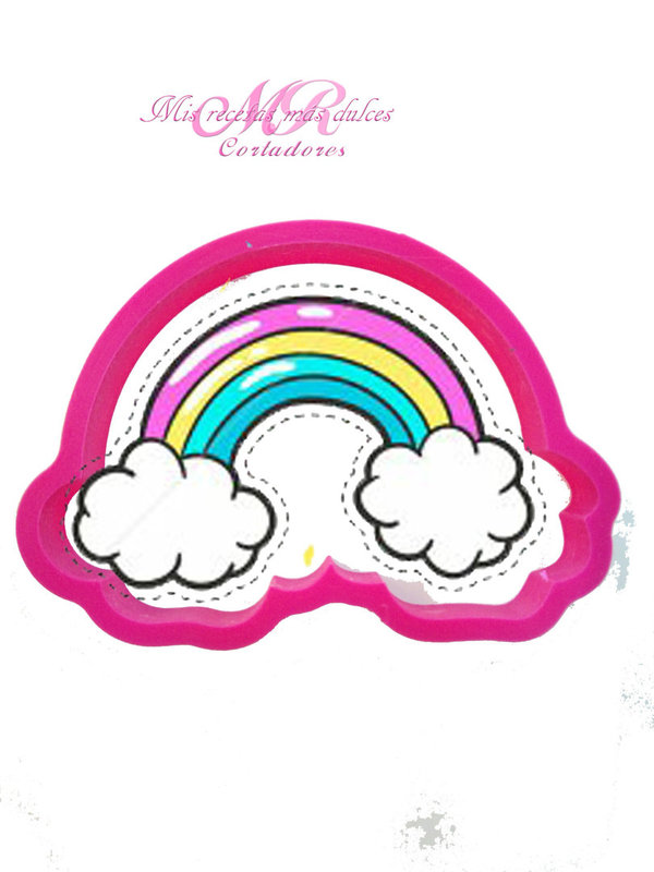Cortador de galletas Nube y arco iris