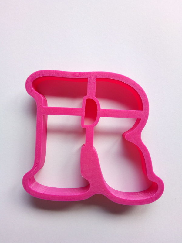 Cortador de galletas letra  "R"