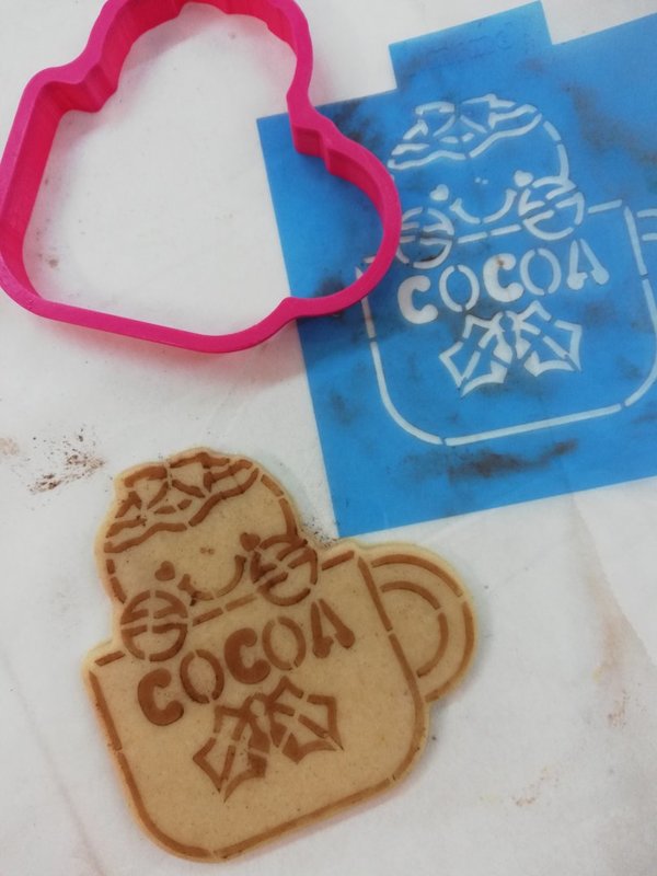 Stencil galleta en Cacao