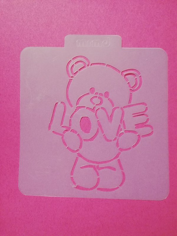 Stencil oso "Love"