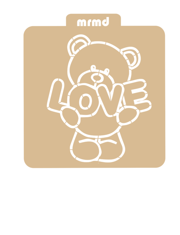 Stencil oso "Love"