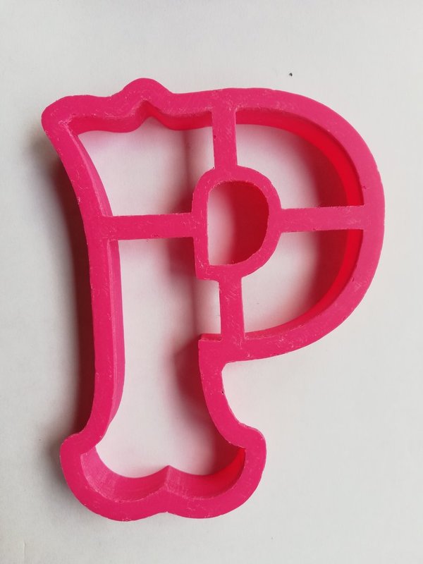 Cortador de galletas letra "P"