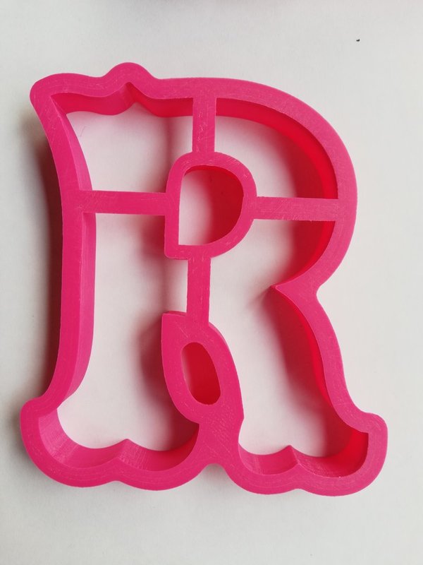 Cortador de galletas letra "R"