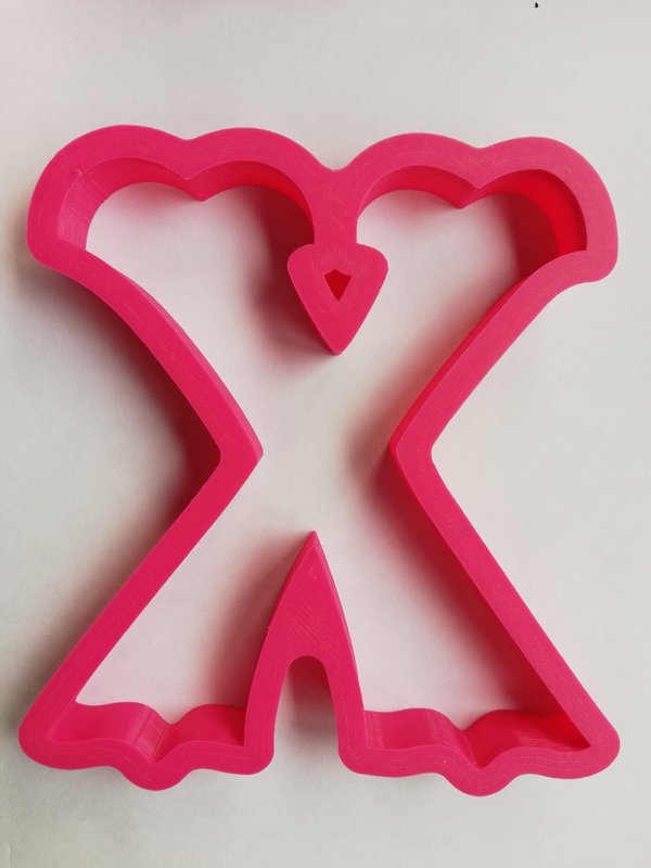 Cortador de galletas letra "X"